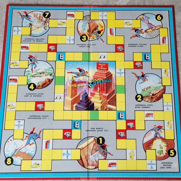 (SOLD) 1954 Calling Superman Board Game  *RARE* - Picture 3 of 5